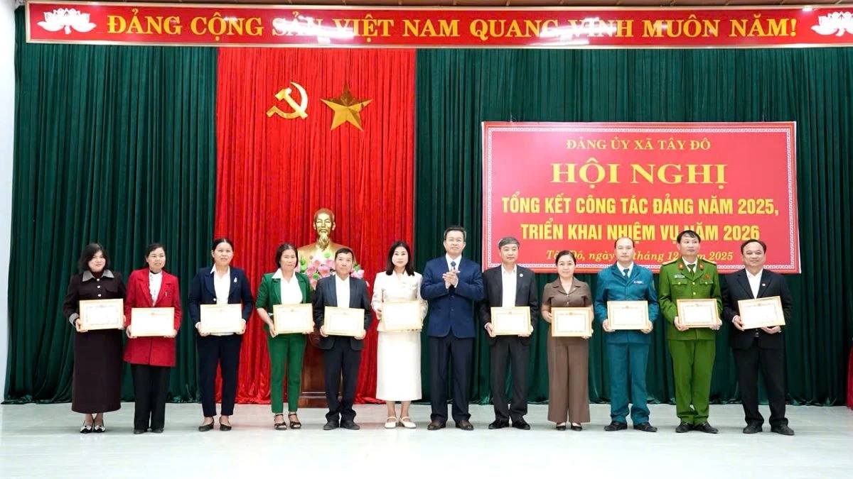 Năm 2025, Đảng bộ x&atilde; T&acirc;y Đ&ocirc; ho&agrave;n th&agrave;nh v&agrave; ho&agrave;n th&agrave;nh vượt mức 25/25 chỉ ti&ecirc;u đề ra