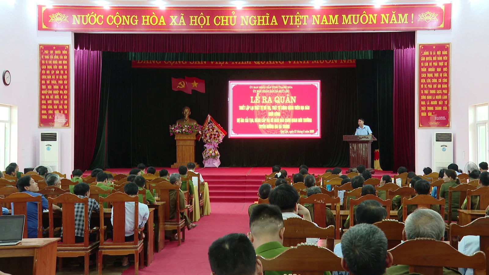 Xã Quý Lộc ra quân thiết lập lại trật tự đô thị, trật tự công cộng