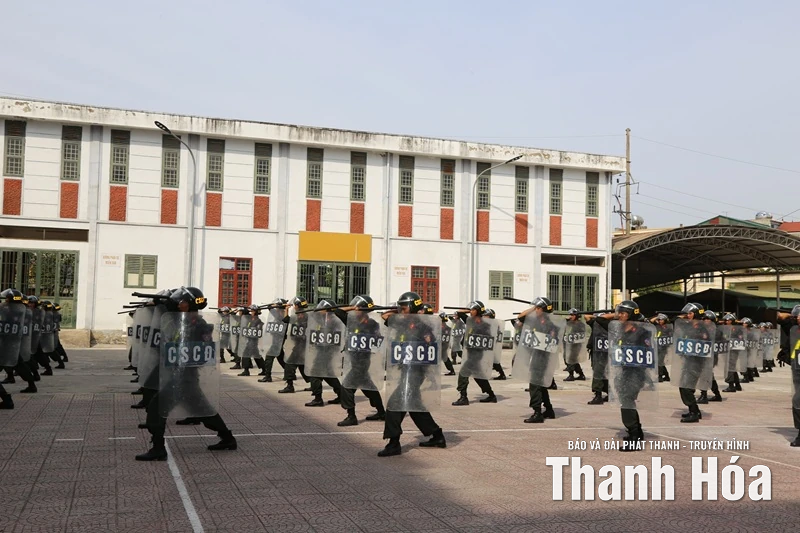 Tăng cường huấn luyện bảo đảm ANTT, bảo vệ Đại hội đại biểu Đảng bộ tỉnh Thanh Hóa lần thứ XX