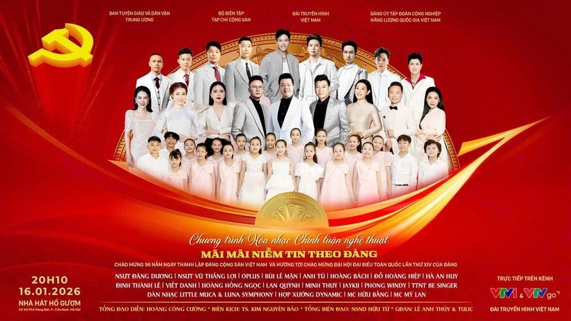 H&ograve;a nhạc ch&iacute;nh luận nghệ thuật đặc biệt M&atilde;i m&atilde;i niềm tin theo Đảng