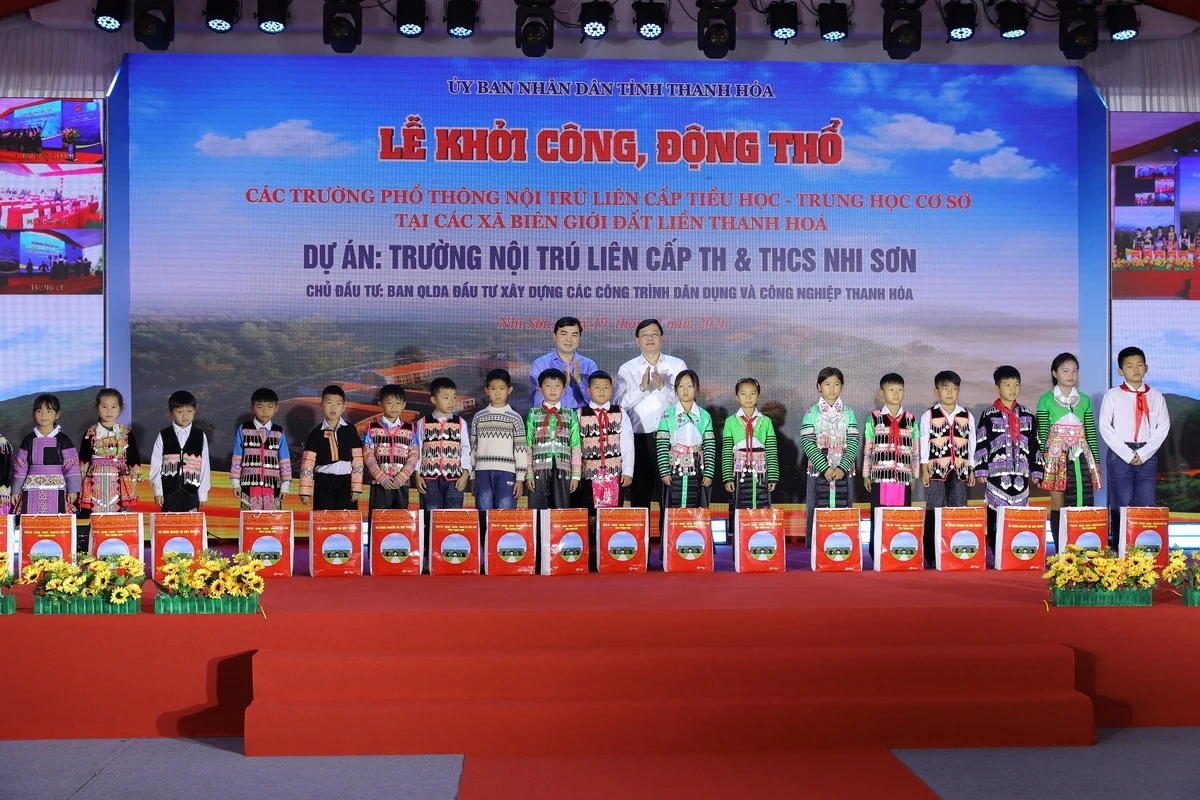 Khởi công Trường phổ thông nội trú liên cấp Tiểu học và Trung học cơ sở Nhi Sơn