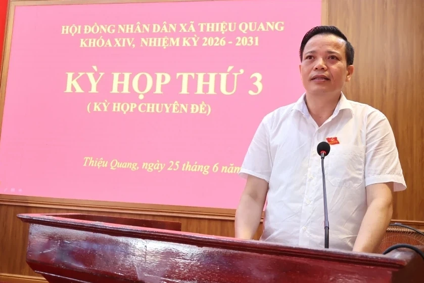 HĐND xã Thiệu Quang thông qua nghị quyết sắp xếp thôn
