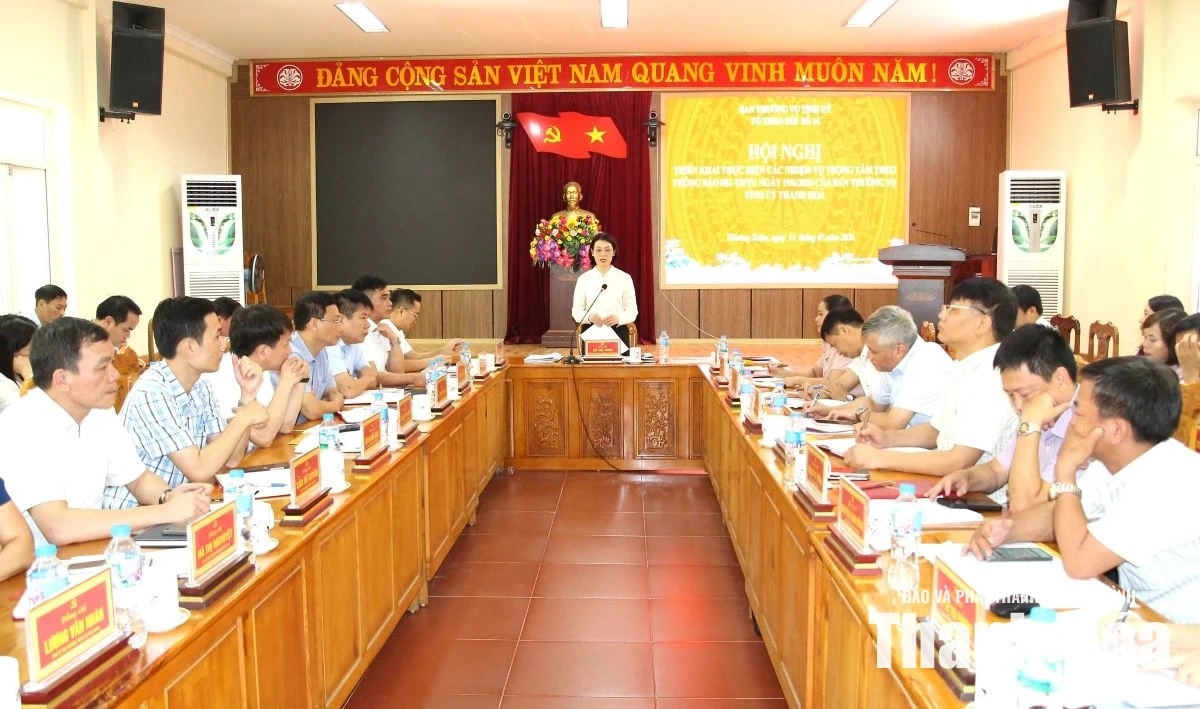 Tổ theo dõi số 14 của Ban Thường vụ Tỉnh ủy làm việc với Đảng ủy 9 xã