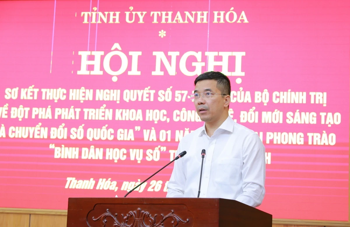 Thanh Hóa sơ kết thực hiện Nghị quyết số 57-NQ/TW và phong trào “Bình dân học vụ số”