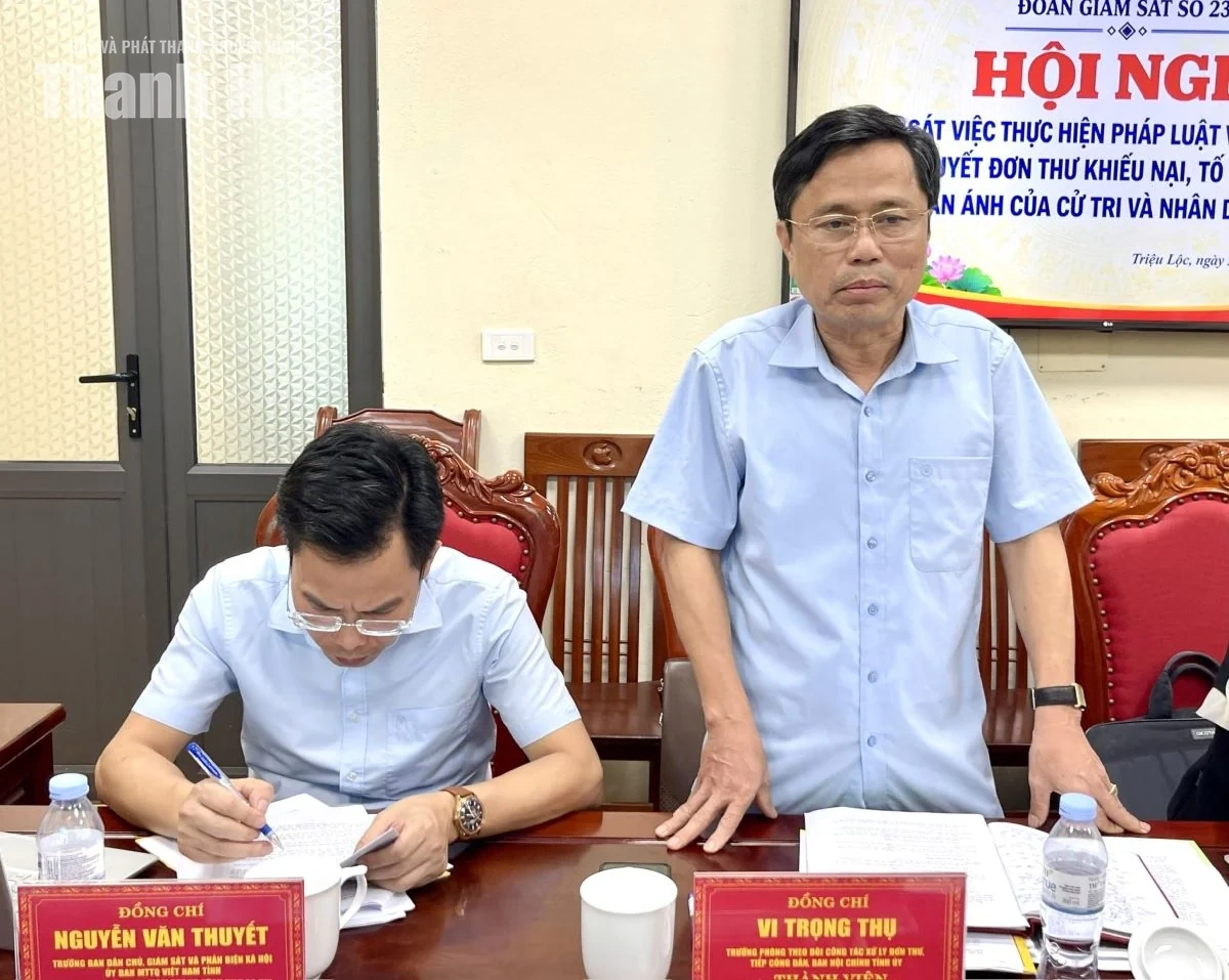 Giám sát việc thực hiện pháp luật về tiếp công dân, giải quyết khiếu nại, tố cáo tại xã Triệu Lộc