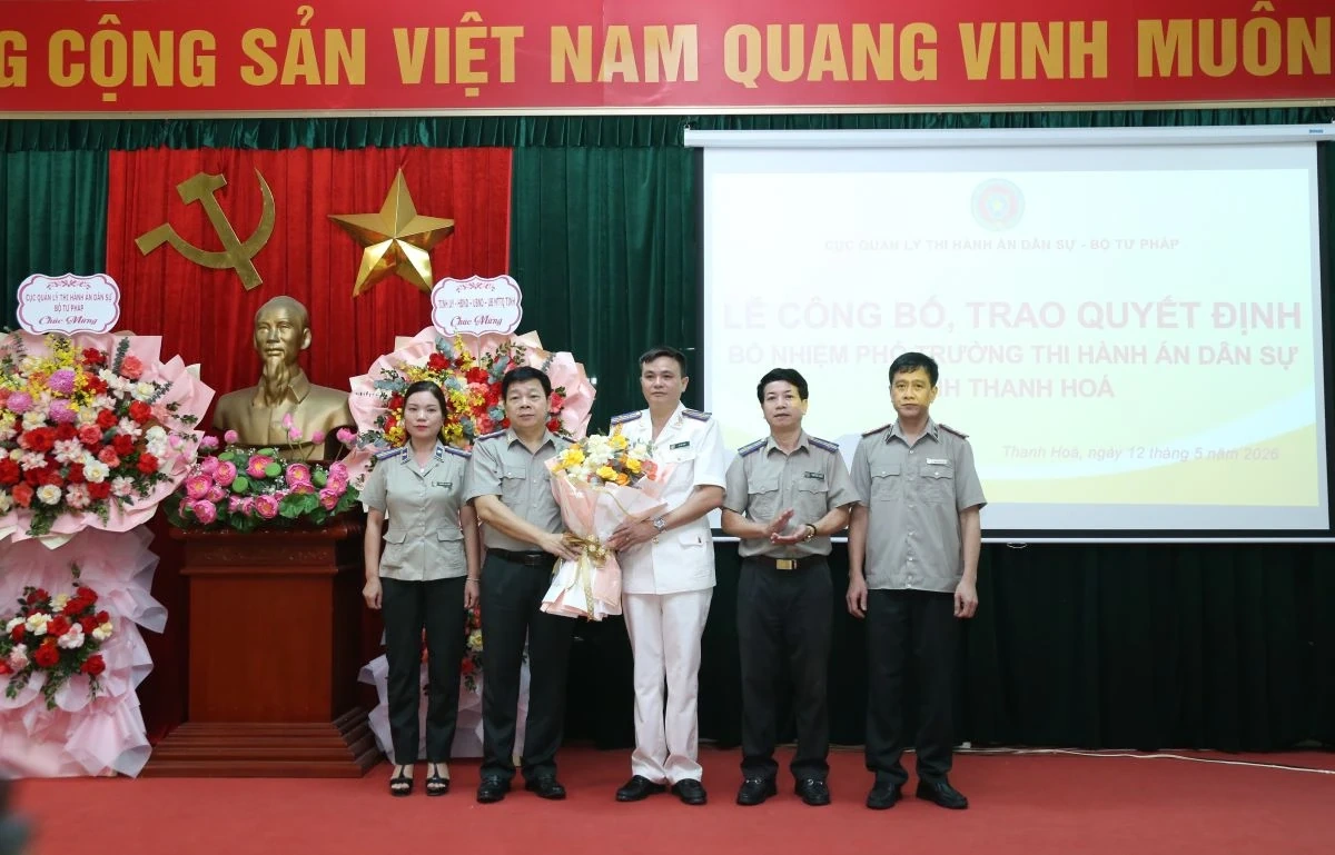 Đồng chí Lê Viết Tám được bổ nhiệm làm Phó Trưởng Thi hành án dân sự tỉnh Thanh Hóa