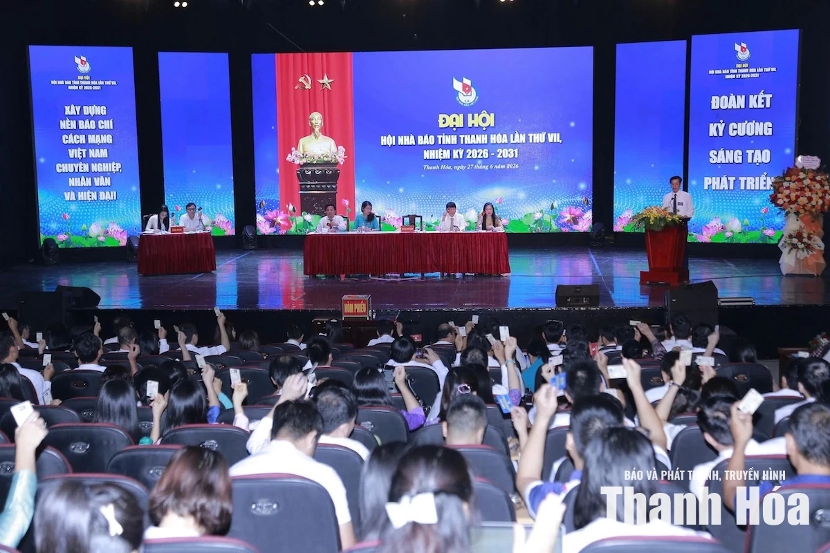 Đại hội Hội Nhà báo tỉnh Thanh Hóa lần thứ VII, nhiệm kỳ 2026-2031 thành công tốt đẹp