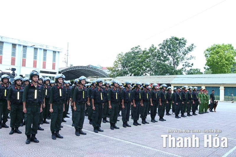 Tăng cường huấn luyện bảo đảm ANTT, bảo vệ Đại hội đại biểu Đảng bộ tỉnh Thanh Hóa lần thứ XX