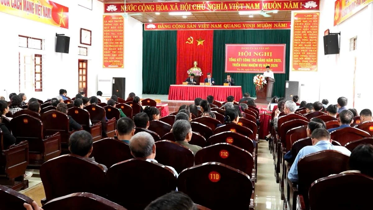 Năm 2025, Đảng bộ x&atilde; T&acirc;y Đ&ocirc; ho&agrave;n th&agrave;nh v&agrave; ho&agrave;n th&agrave;nh vượt mức 25/25 chỉ ti&ecirc;u đề ra