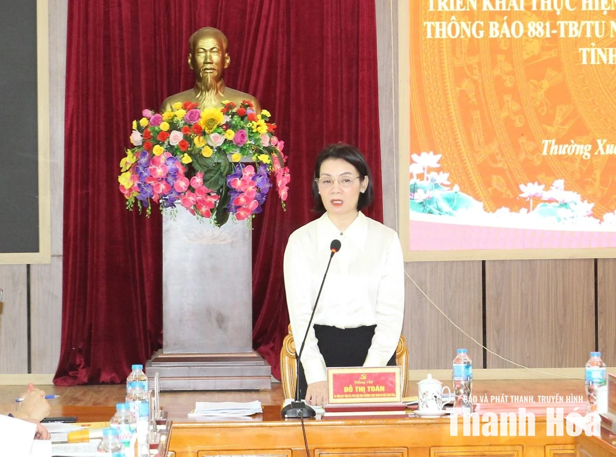 Tổ theo dõi số 14 của Ban Thường vụ Tỉnh ủy làm việc với Đảng ủy 9 xã