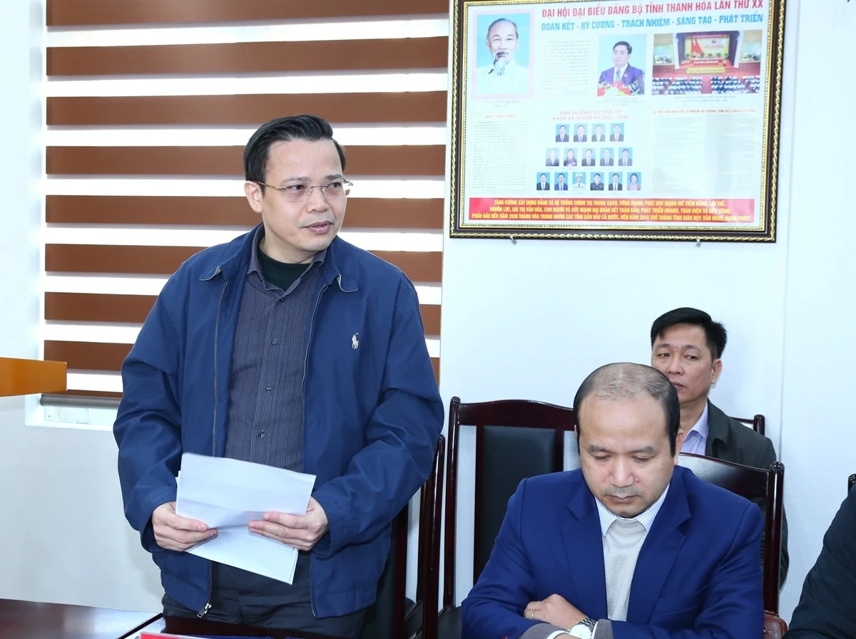 Phó Bí thư Thường trực Tỉnh ủy Nguyễn Hồng Phong thăm, làm việc tại xã Thiệu Quang