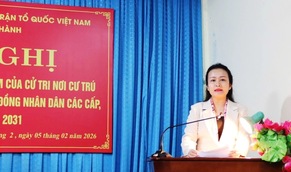 Cử tri Tổ d&acirc;n phố Quang Trung 2, phường Hạc Th&agrave;nh thống nhất giới thiệu 6 người ứng cử đại biểu HĐND c&aacute;c cấp