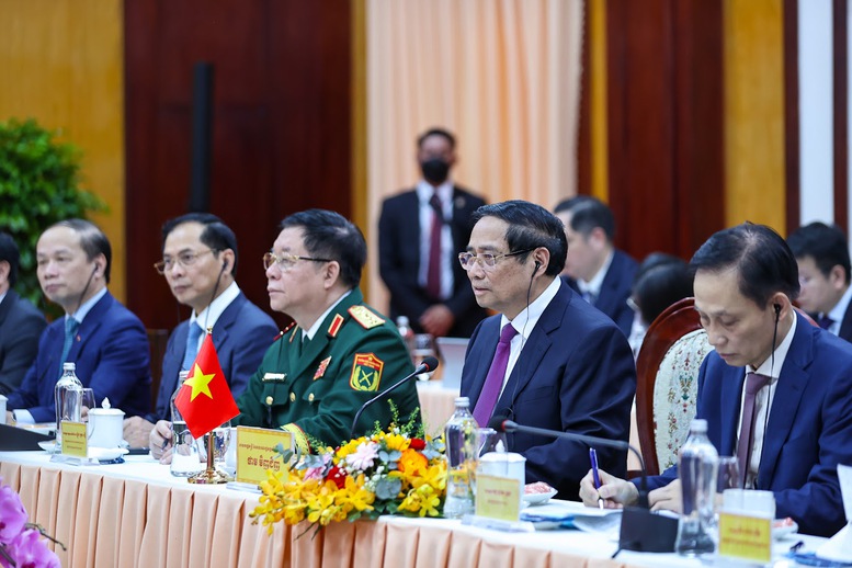 Thủ tướng Phạm Minh Chính hội đàm với Thủ tướng Campuchia Hun Manet- Ảnh 2. Thủ tướng Phạm Minh Chính hội đàm với Thủ tướng Campuchia Hun Manet- Ảnh 2.