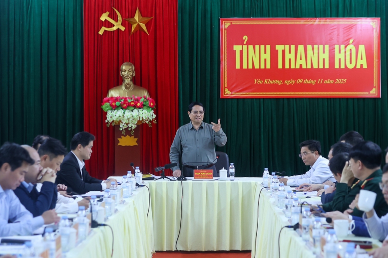 Thủ tướng Phạm Minh Chính làm việc với Thường trực Tỉnh uỷ Thanh Hóa- Ảnh 5.