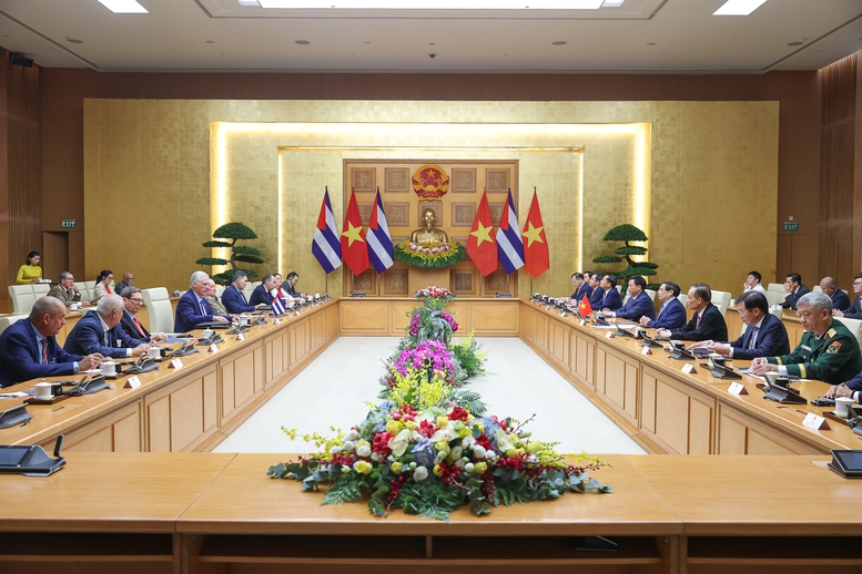 Bí thư Thứ nhất, Chủ tịch nước Cuba Miguel Diaz Canel hội kiến Thủ tướng Chính phủ Phạm Minh Chính- Ảnh 6. Bí thư Thứ nhất, Chủ tịch nước Cuba Miguel Diaz Canel hội kiến Thủ tướng Chính phủ Phạm Minh Chính- Ảnh 6.