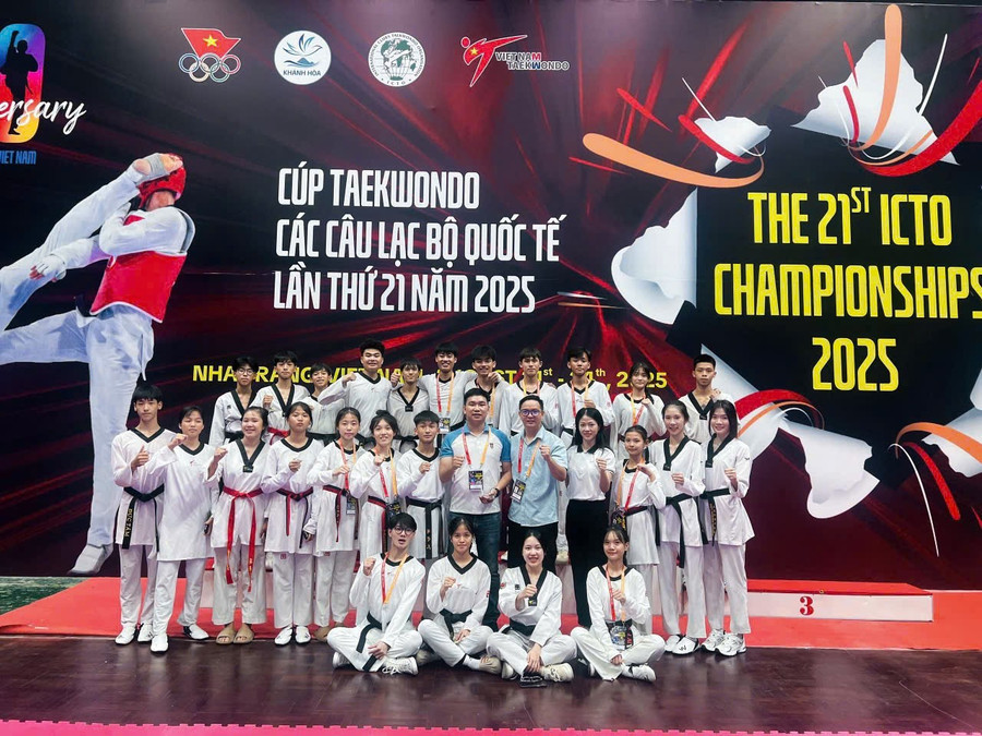 Đoàn Taekwondo tỉnh Gia Lai giành 23 huy chương tại Giải Vô địch Taekwondo các câu lạc bộ quốc tế năm 2025. Ảnh: Đức Nhật z6942716125562-b545009f3bcf65c14023a720a3cb06db.jpg