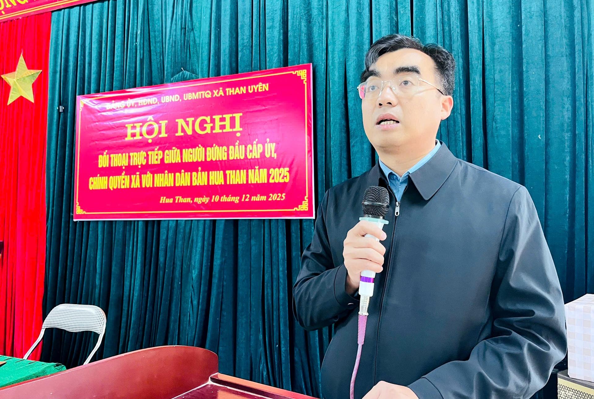 Đồng chí Phạm Hồng Thái - Bí thư Đảng ủy, Chủ tịch HĐND xã phát biểu kết luận hội nghị. Đồng chí Phạm Hồng Thái - Bí thư Đảng ủy, Chủ tịch HĐND xã phát biểu kết luận hội nghị.