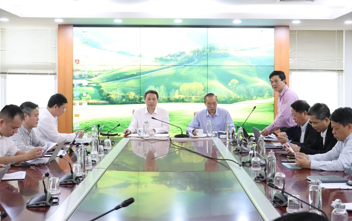Tổ công tác liên ngành của Ban Chỉ đạo Trung ương về phát triển khoa học, công nghệ, đổi mới sáng tạo và chuyển đổi số làm việc với Bộ Nông nghiệp và Môi trường. Ảnh: Nguyễn Thủy. Tổ công tác liên ngành của Ban Chỉ đạo Trung ương về phát triển khoa học, công nghệ, đổi mới sáng tạo và chuyển đổi số làm việc với Bộ Nông nghiệp và Môi trường. Ảnh: Nguyễn Thủy.