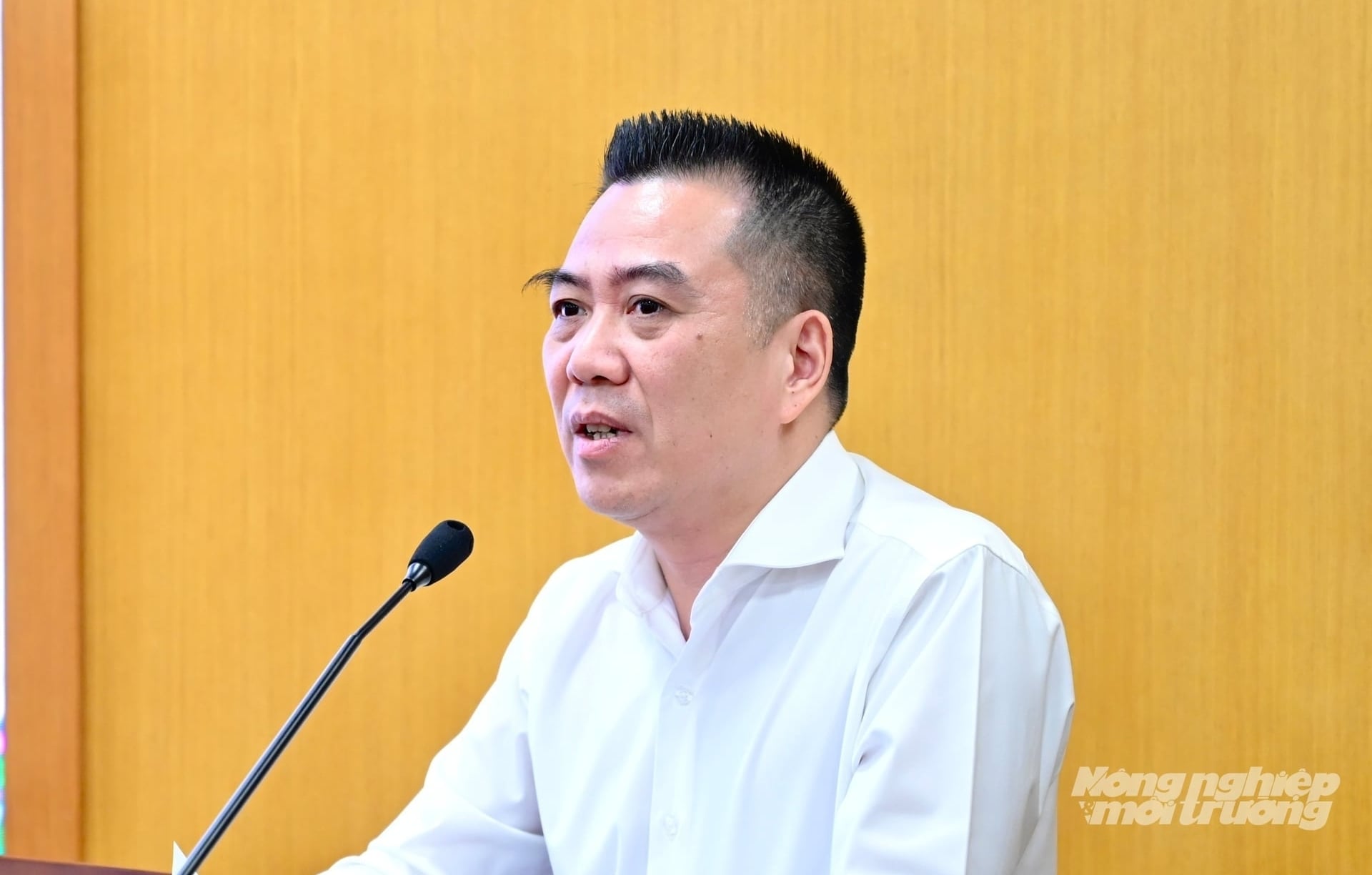 Thứ trưởng Đặng Ngọc Điệp thông tin kết quả nổi bật trong 8 tháng đầu năm và nhiệm vụ những tháng cuối năm 2026. Ảnh: Kiều Chi.
