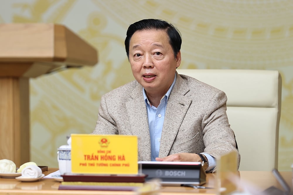 Phó Thủ tướng Trần Hồng Hà phát biểu tại Phiên họp. Ảnh: VGP. Phó Thủ tướng Trần Hồng Hà phát biểu tại Phiên họp. Ảnh: VGP.