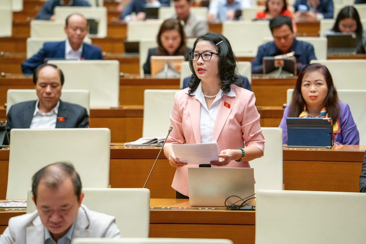 GS.TS Nguyễn Thị Lan, Đại biểu Quốc hội đoàn Hà Nội, đánh giá cao cơ quan soạn thảo và thẩm tra đã làm việc nghiêm túc, công phu để hoàn thiện dự án Luật sửa đổi một số điều của 15 luật trong lĩnh vực nông nghiệp và môi trường. Ảnh: Quochoi.vn