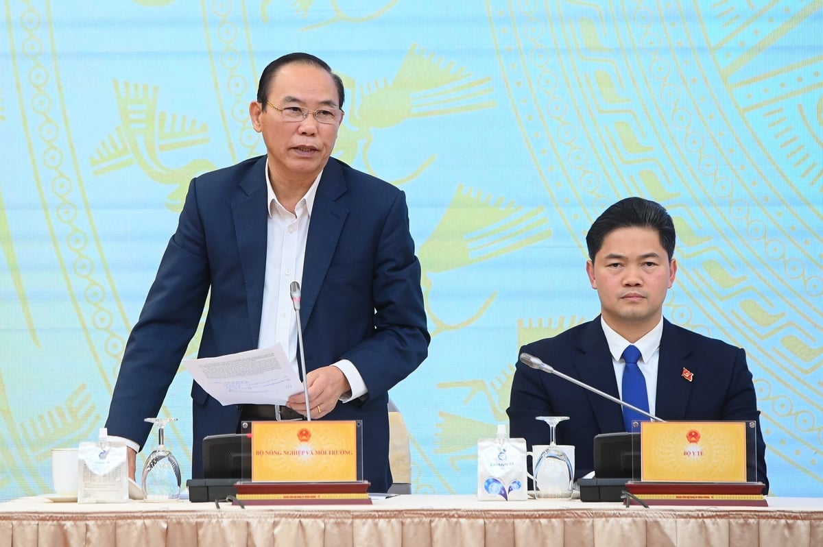 Thứ trưởng Ph&ugrave;ng Đức Tiến trả lời tại họp b&aacute;o Ch&iacute;nh phủ chiều 8/1. Ảnh: T&ugrave;ng Đinh.