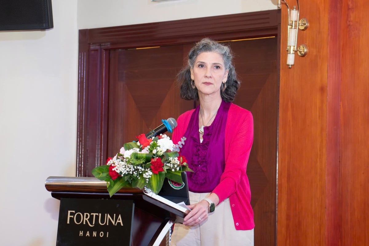 Bà Ramla Khalidi, Trưởng Đại diện UNDP tại Việt Nam, chia sẻ định hướng hợp tác trong phát triển kinh tế biển bền vững. Ảnh: Hồng Ngọc.