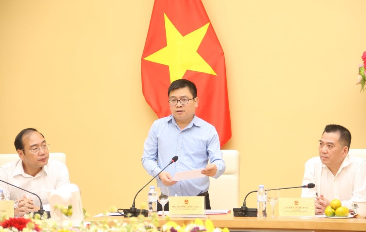 Thứ trưởng Bộ Công Thương Trương Thanh Hoài phát biểu tại buổi lễ. Ảnh: Mai Đan.