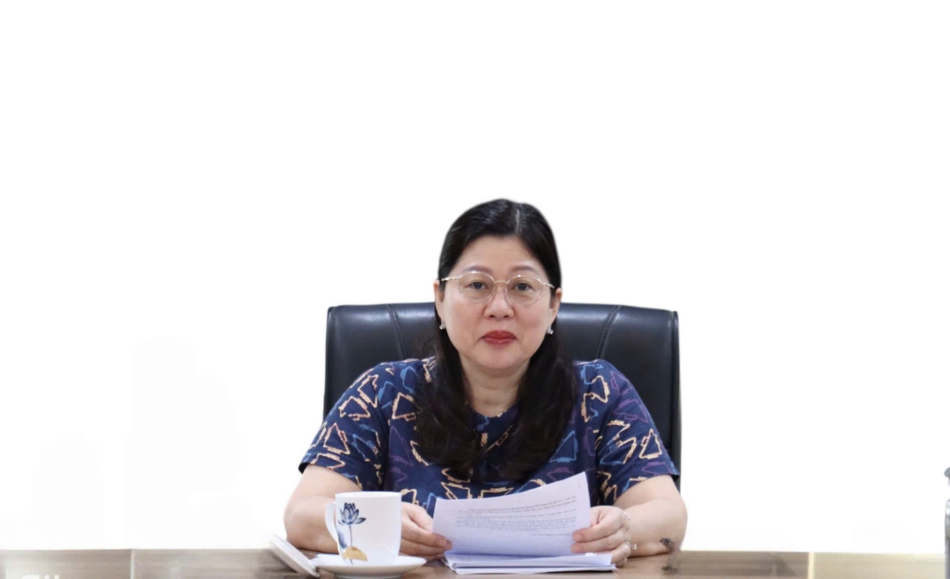 Thứ trưởng Nguyễn Thị Phương Hoa đã chủ trì cuộc họp với Cục Đo đạc, Bản đồ và Thông tin địa lý Việt Nam. Ảnh: Nguyễn Thủy.