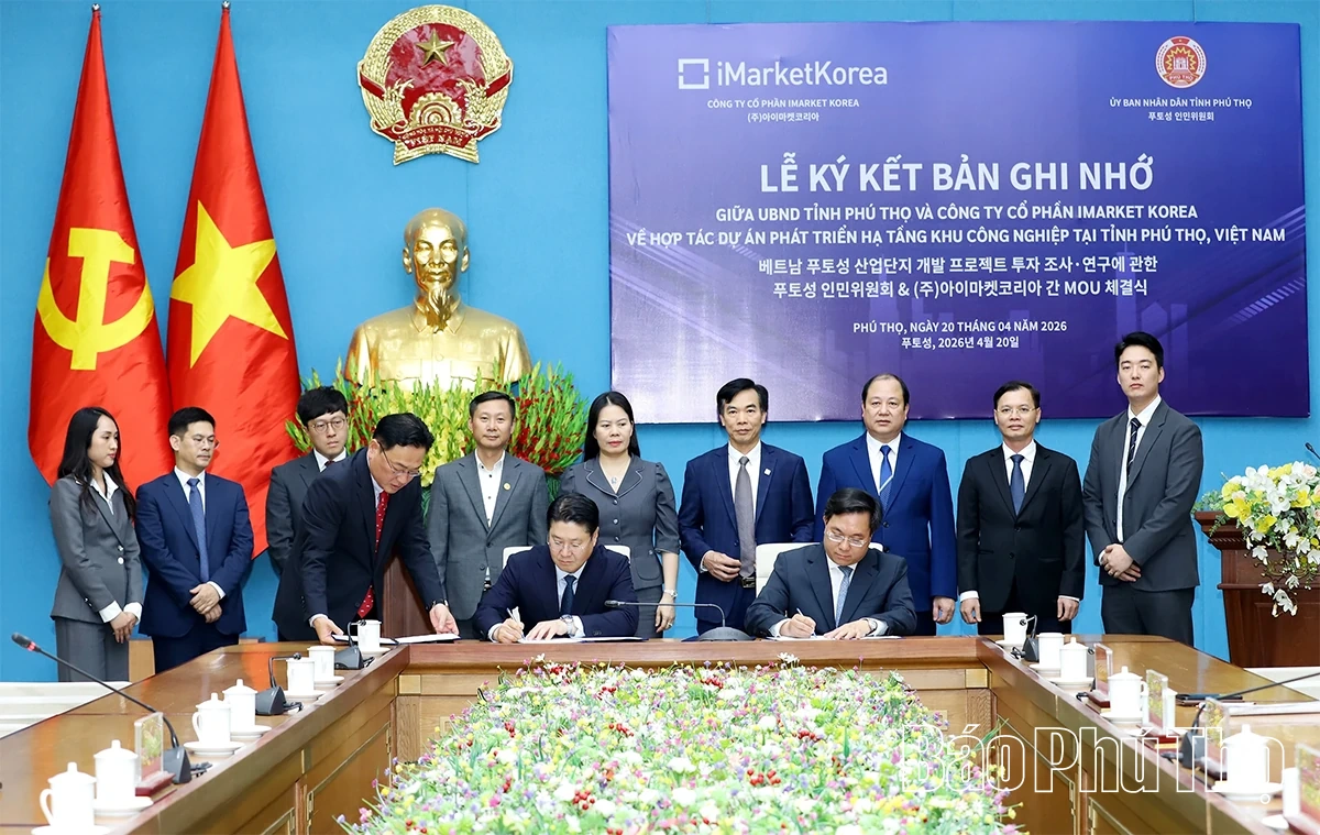 Ký kết bản ghi nhớ hợp tác phát triển hạ tầng khu công nghiệp với đối tác Hàn Quốc