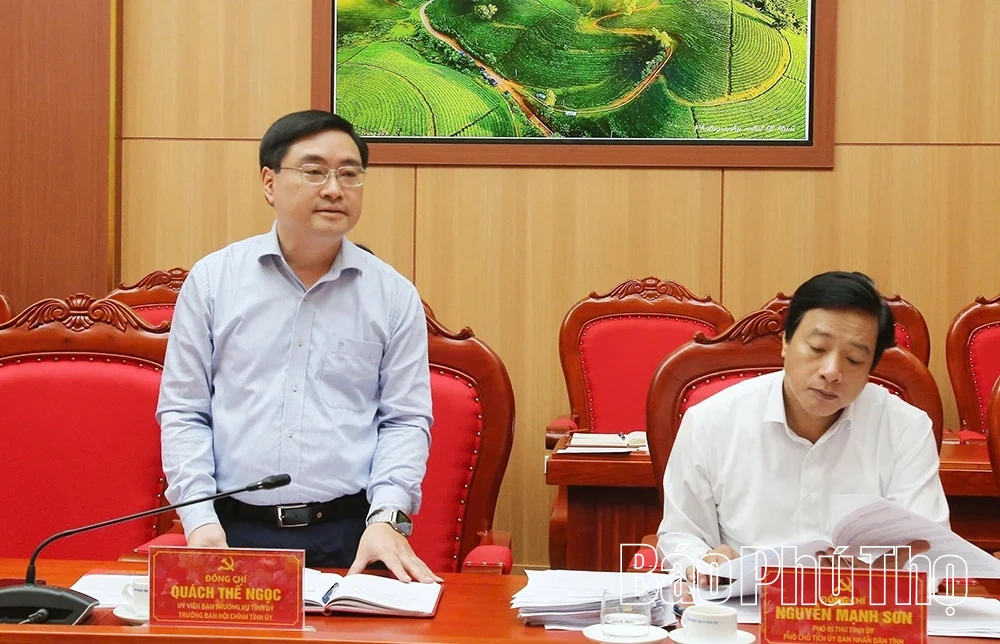 Thường trực Tỉnh ủy cho ý kiến một số nội dung quan trọng