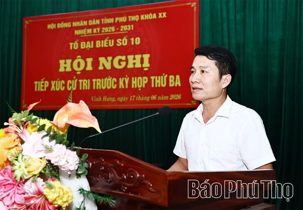 Đại biểu HĐND tỉnh tiếp xúc cử tri các xã Vĩnh Hưng, Vĩnh Thành và Sơn Đông