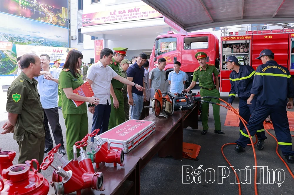 Phường Việt Trì ra mắt Trung tâm Giáo dục cộng đồng về phòng cháy, chữa cháy và cứu nạn, cứu hộ