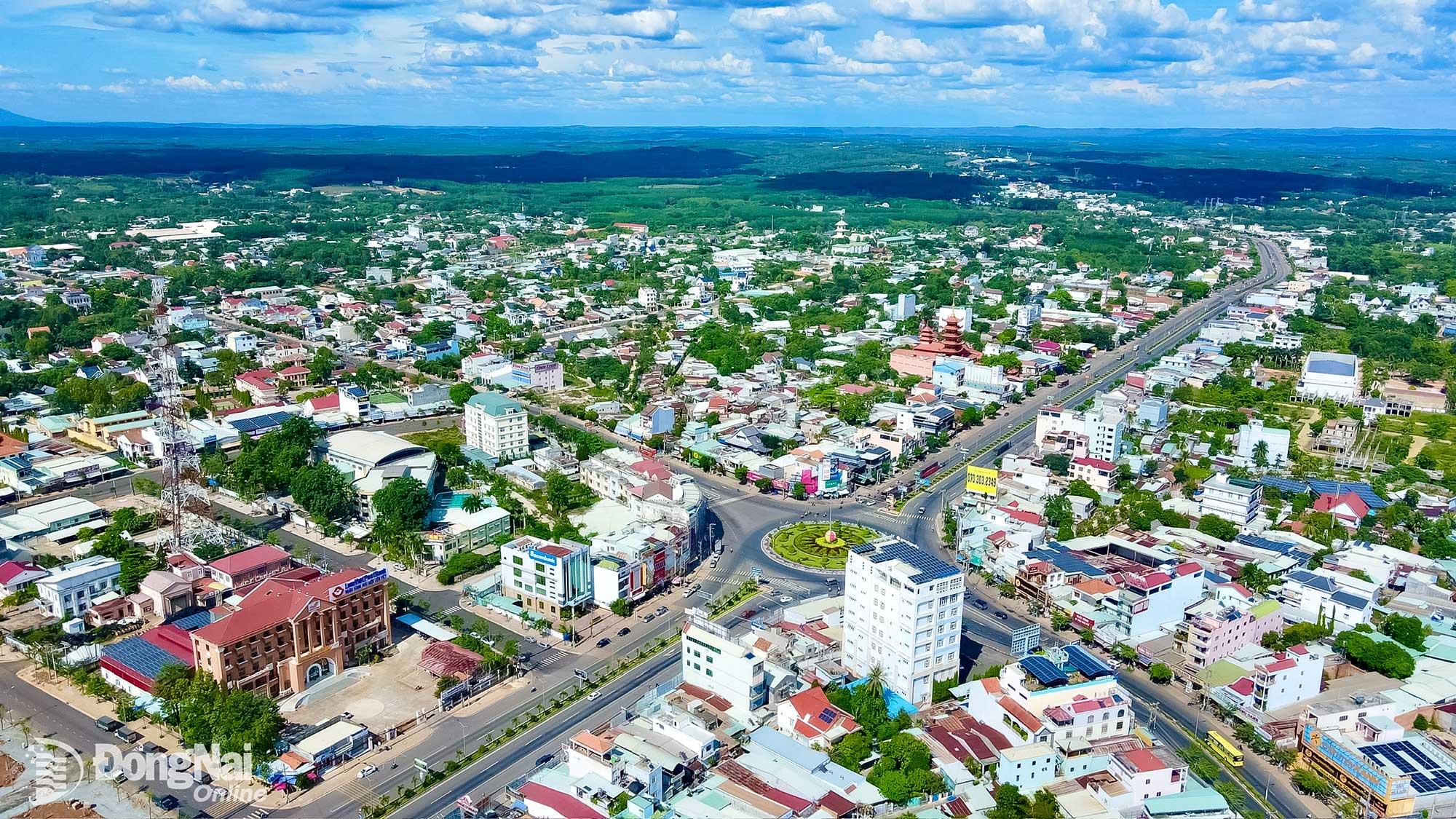 Sau sáp nhập với tỉnh Bình Phước, tỉnh Đồng Nai mới được mở rộng không gian phát triển. Trong ảnh: Một phần của phường Bình Phước nhìn từ trên cao. Ảnh: Phú Quý