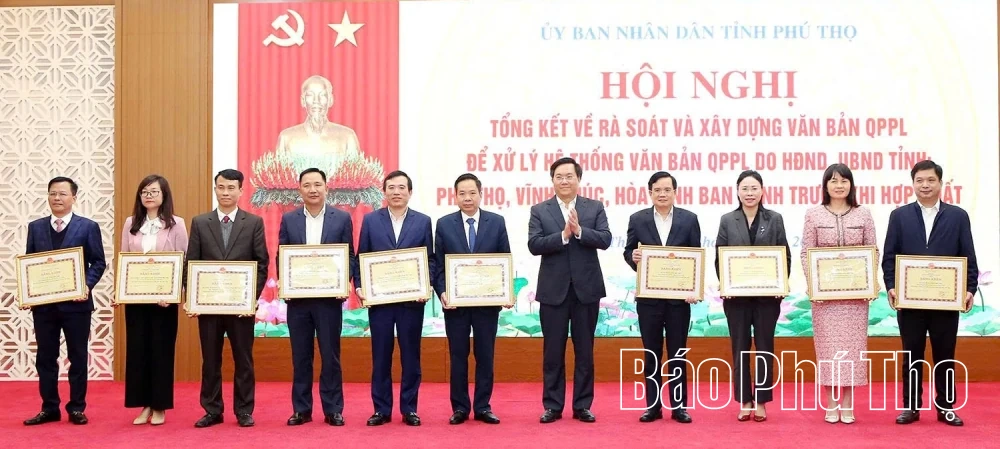 Ph&uacute; Thọ dẫn đầu cả nước về r&agrave; so&aacute;t, xử l&yacute;, ban h&agrave;nh văn bản quy phạm ph&aacute;p luật