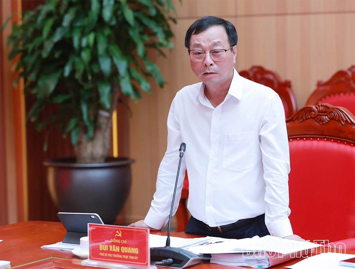Ban Thường vụ Tỉnh ủy cho ý kiến vào một số nội dung quan trọng