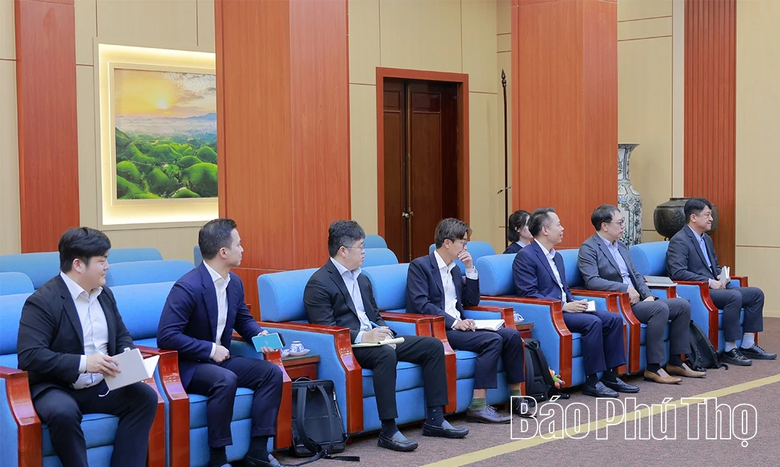 Chủ tịch UBND tỉnh Trần Duy Đông tiếp và làm việc với Tập đoàn SK