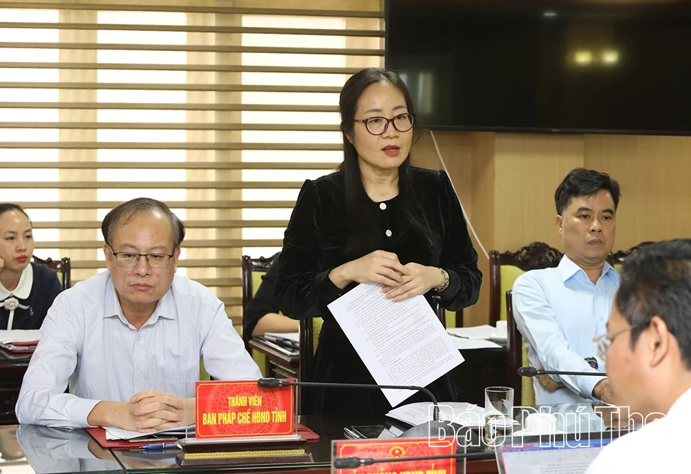 Ban Ph&aacute;p chế, HĐND tỉnh thẩm tra c&aacute;c dự thảo nghị quyết tr&igrave;nh kỳ họp chuy&ecirc;n đề thứ 5, HĐND tỉnh kho&aacute; XIX