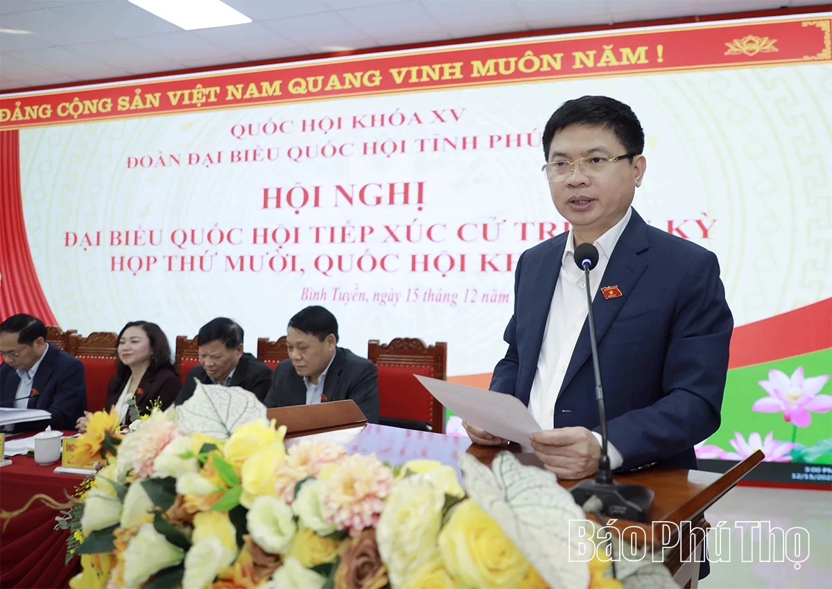 Đoàn ĐBQH tỉnh tiếp xúc cử tri các xã Bình Tuyền, Bình Xuyên, Bình Nguyên, Xuân Lãng