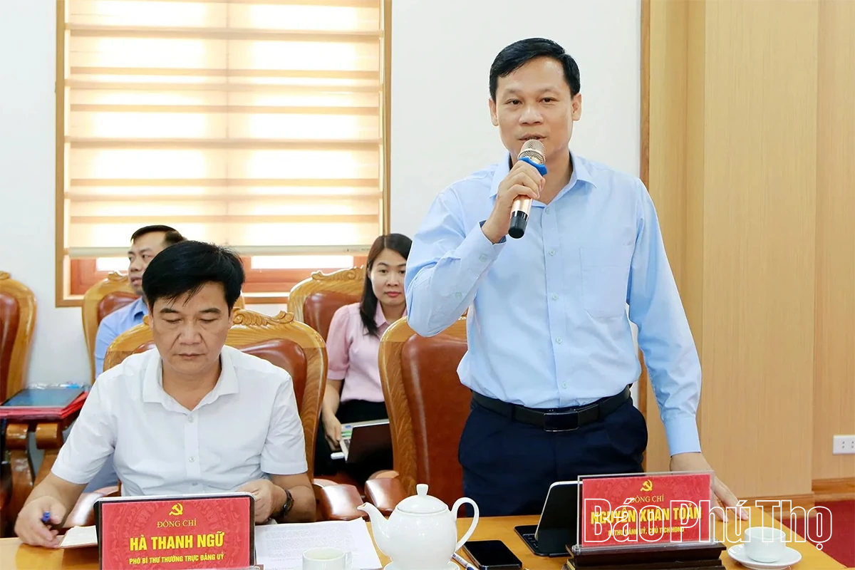 Giám sát đối với Ban Thường vụ Đảng ủy các xã Tân Sơn, Minh Đài, Võ Miếu
