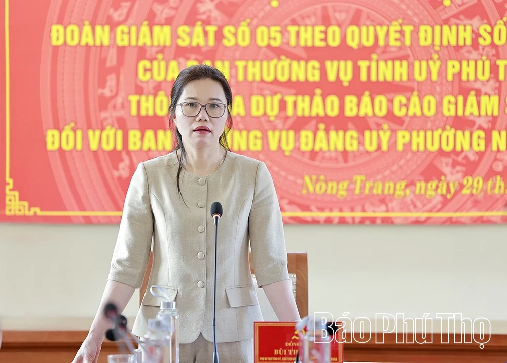 Giám sát 4 chuyên đề đối với Ban Thường vụ Đảng ủy phường Nông Trang