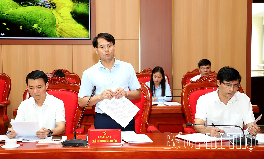 Thông qua kết quả giám sát Ban Thường vụ Đảng ủy MTTQ tỉnh và các xã Phùng Nguyên, Bản Nguyên