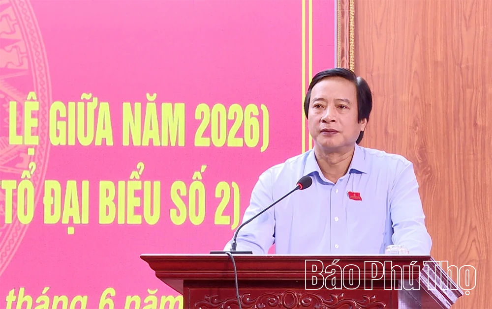 Phó Bí thư Tỉnh ủy Nguyễn Mạnh Sơn tiếp xúc cử tri các xã Lâm Thao, Phùng Nguyên, Bản Nguyên và Xuân Lũng