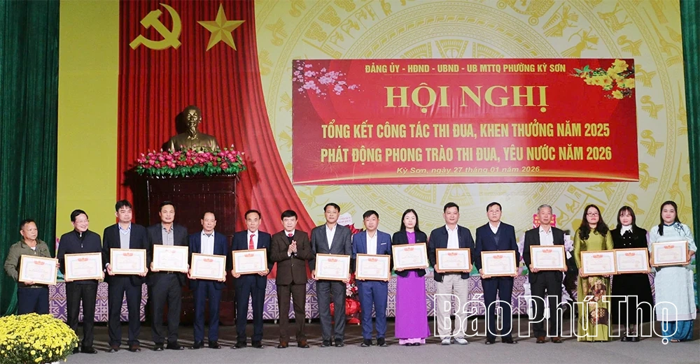 Phường Kỳ Sơn ph&aacute;t động phong tr&agrave;o thi đua, y&ecirc;u nước năm 2026