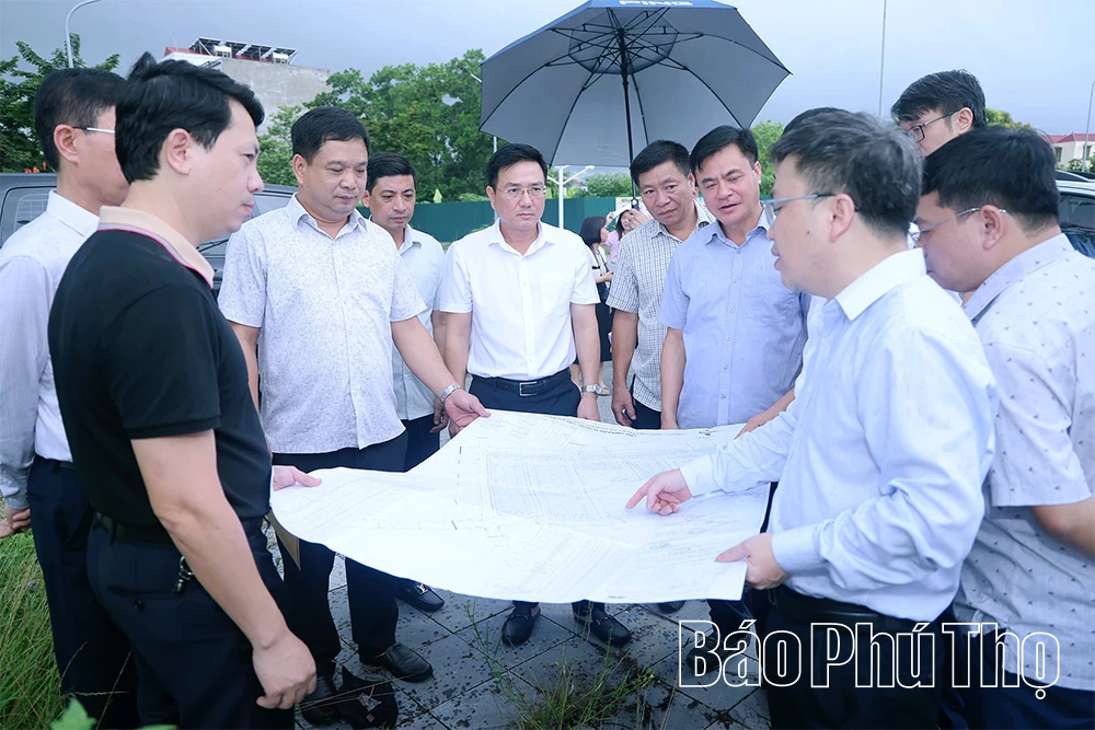 Kiểm tra tiến độ các dự án khu đô thị, nhà ở xã hội tại các phường Xuân Hòa, Phúc Yên