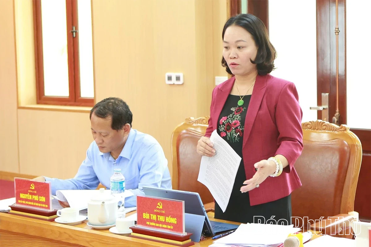 Giám sát đối với Ban Thường vụ Đảng ủy các xã Tân Sơn, Minh Đài, Võ Miếu