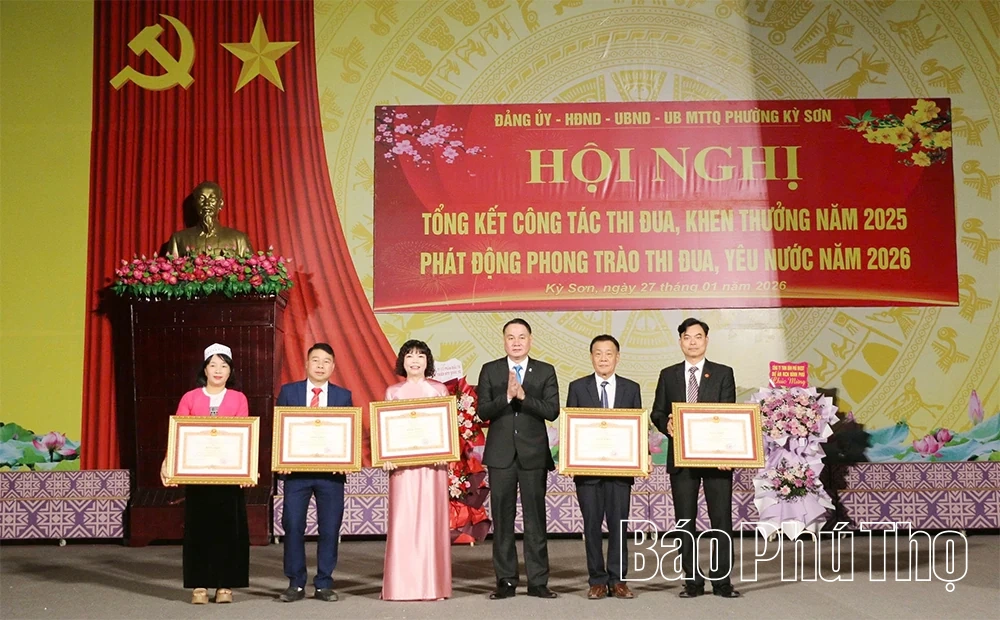 Phường Kỳ Sơn ph&aacute;t động phong tr&agrave;o thi đua, y&ecirc;u nước năm 2026