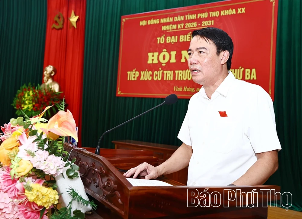Đại biểu HĐND tỉnh tiếp xúc cử tri các xã Vĩnh Hưng, Vĩnh Thành và Sơn Đông