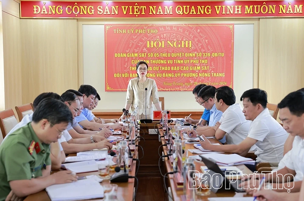 Giám sát 4 chuyên đề đối với Ban Thường vụ Đảng ủy phường Nông Trang