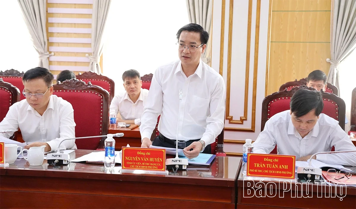 Đoàn kiểm tra, giám sát số 15 của Bộ Chính trị kiểm tra, giám sát 4 nội dung tại phường Vĩnh Yên